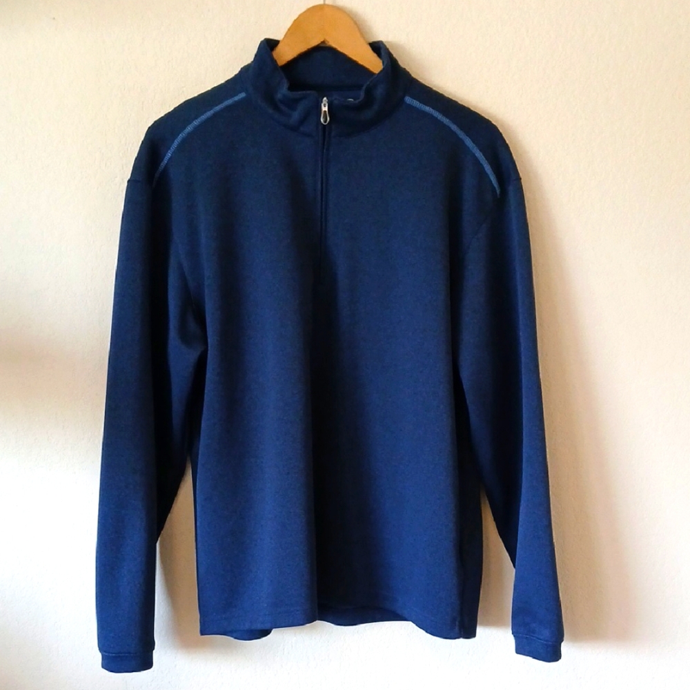 Pebble Beach Performance Blue Quarter Zip Pullover Active Wear